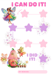 Behaviour Chart Template Girls Free Printable Fairy