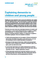 Explaining Dementia to Children and Young People