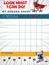 Free download school week behaviour chart dogs