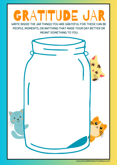 Gratitude Jar Activity Free Template Thankfulness Download