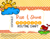 Morning Routine Chart free print pdf download