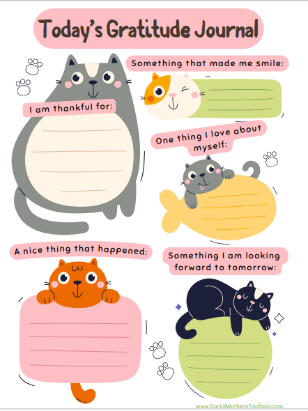 Today’s Gratitude Journal A Daily Reflection Tool Cat